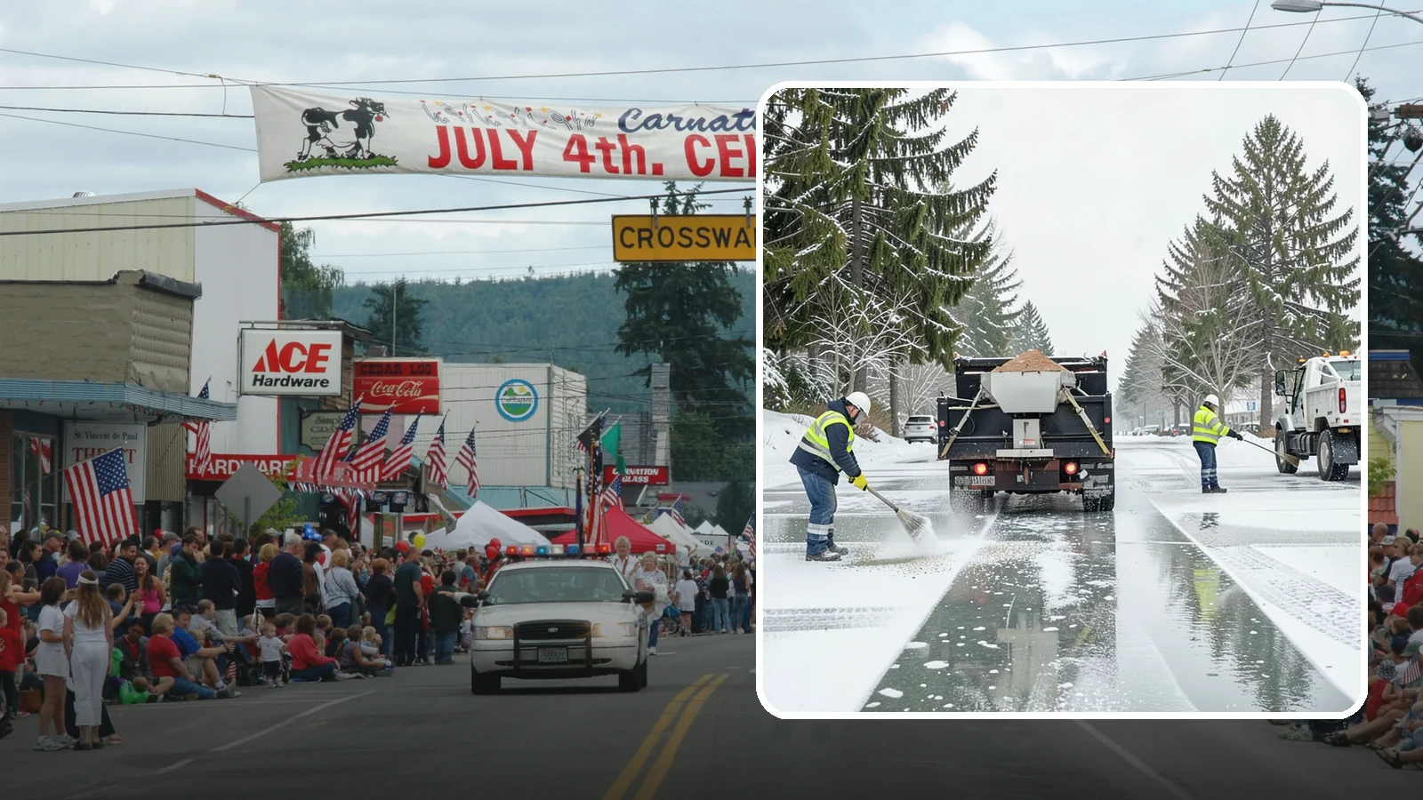 Parking Lot Salting in Carnation, King County, WA - We apply road salt to commercial lots to melt ice and keep pavement clear through typical Western Washington cold.