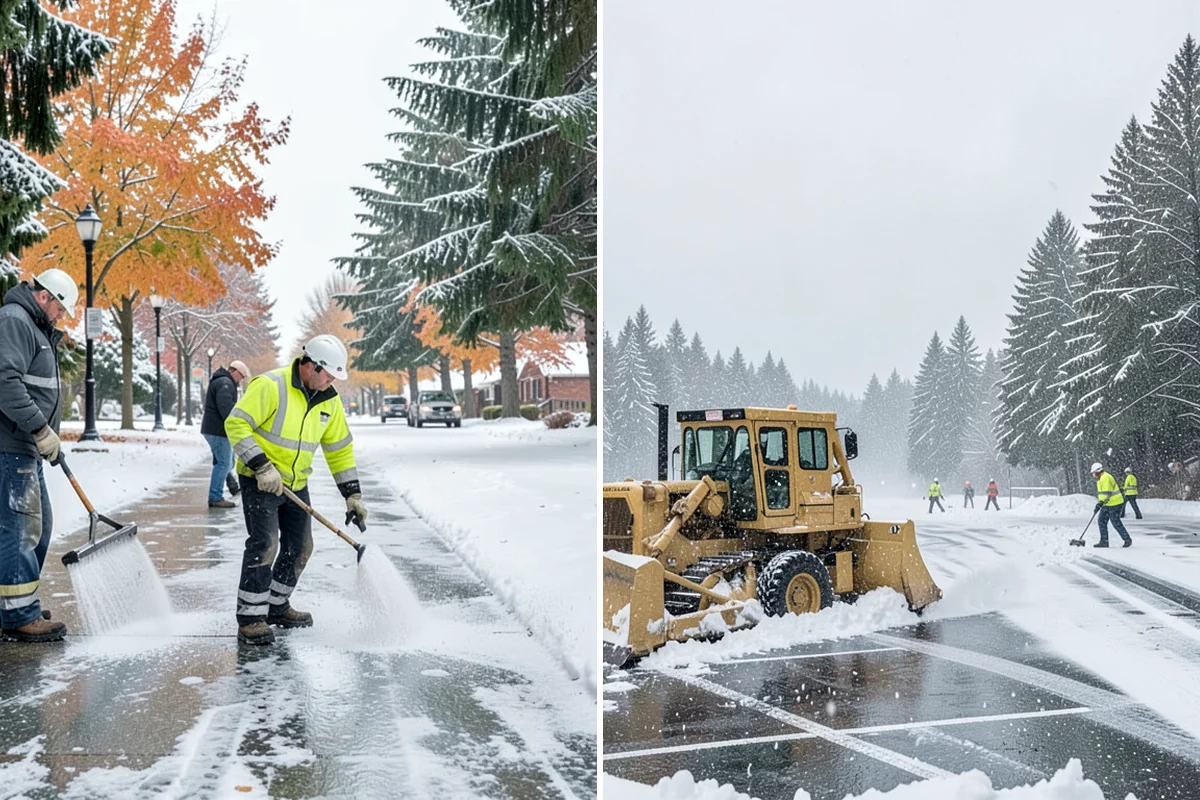 Parking Lot Salting in Clyde Hill, King County, WA - We confirm temperatures fall within salt's effective range