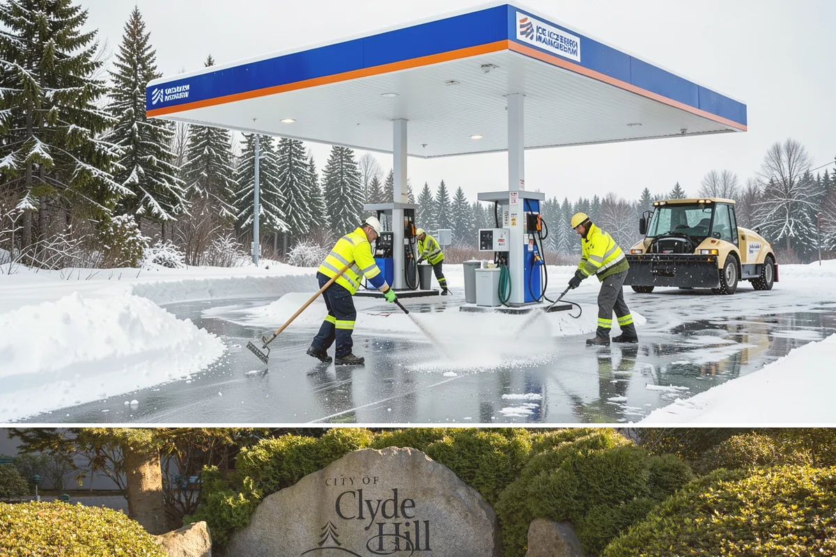 Parking Lot Salting in Clyde Hill, King County, WA - Salting runs strongest through the mid-winter freeze window of December to February.