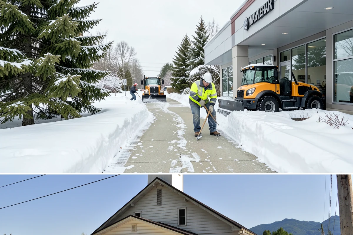 Parking Lot Salting in Concrete, Skagit County, WA - Salting runs strongest through the mid-winter freeze window of December to February.