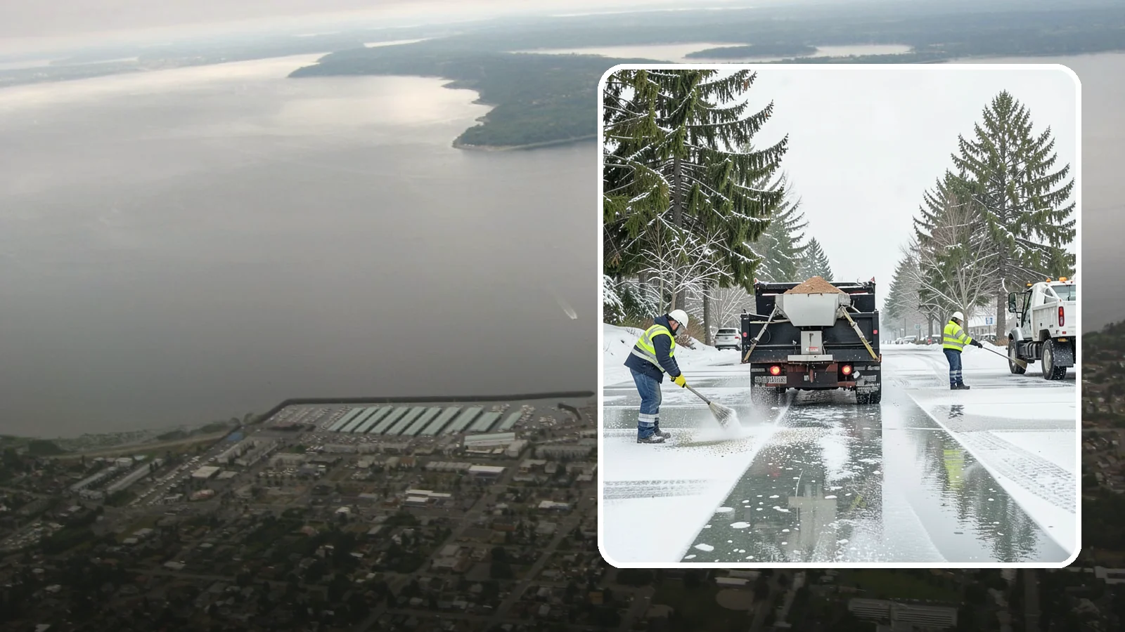Parking Lot Salting in Des Moines, King County, WA - We apply road salt to commercial lots to melt ice and keep pavement clear through typical Western Washington cold.