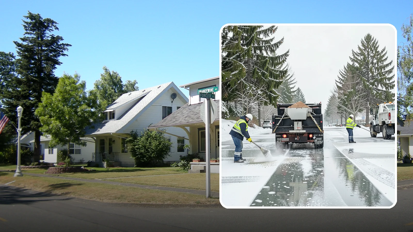 Parking Lot Salting in DuPont, Pierce County, WA - We apply road salt to commercial lots to melt ice and keep pavement clear through typical Western Washington cold.