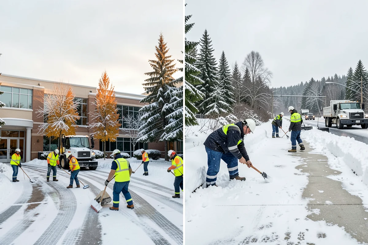 Parking Lot Salting in DuPont, Pierce County, WA - We confirm temperatures fall within salt's effective range