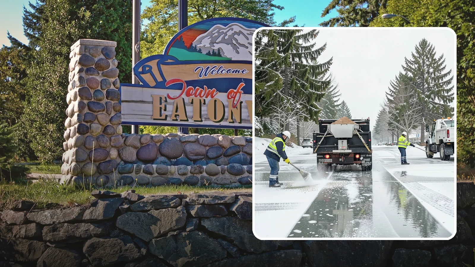Parking Lot Salting in Eatonville, Pierce County, WA - We apply road salt to commercial lots to melt ice and keep pavement clear through typical Western Washington cold.