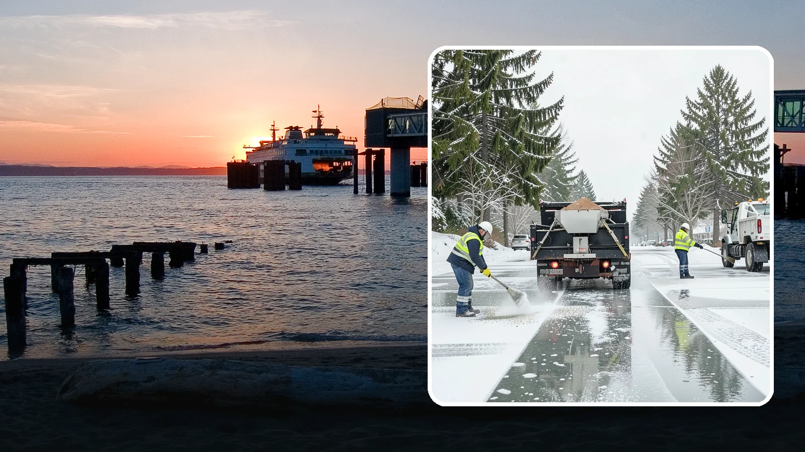 Parking Lot Salting in Edmonds, Snohomish County, WA - We apply road salt to commercial lots to melt ice and keep pavement clear through typical Western Washington cold.