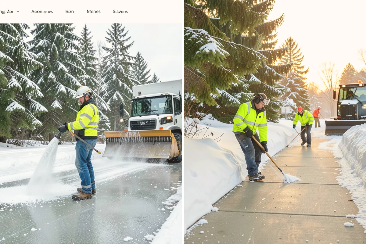 Parking Lot Salting in Edmonds, Snohomish County, WA - We confirm temperatures fall within salt's effective range