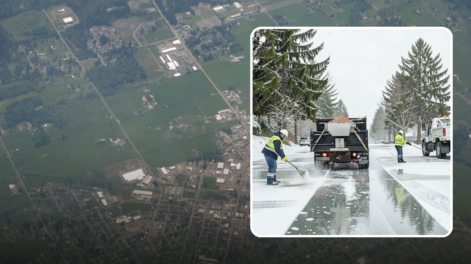 Parking Lot Salting in Enumclaw, King County, WA - We apply road salt to commercial lots to melt ice and keep pavement clear through typical Western Washington cold.