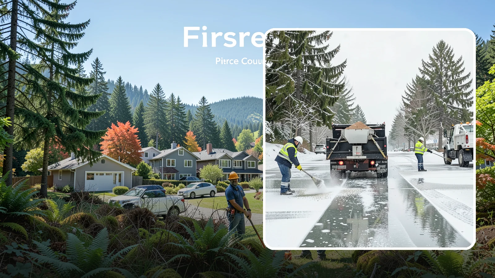 Parking Lot Salting in Fircrest, Pierce County, WA - We apply road salt to commercial lots to melt ice and keep pavement clear through typical Western Washington cold.