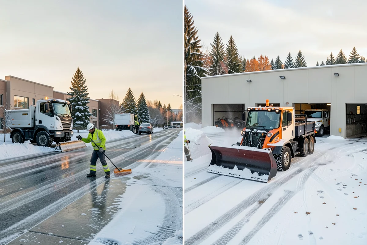 Parking Lot Salting in Fircrest, Pierce County, WA - We confirm temperatures fall within salt's effective range