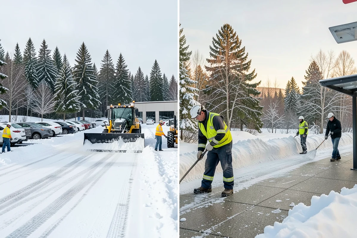 Parking Lot Salting in Gig Harbor, Pierce County, WA - We confirm temperatures fall within salt's effective range