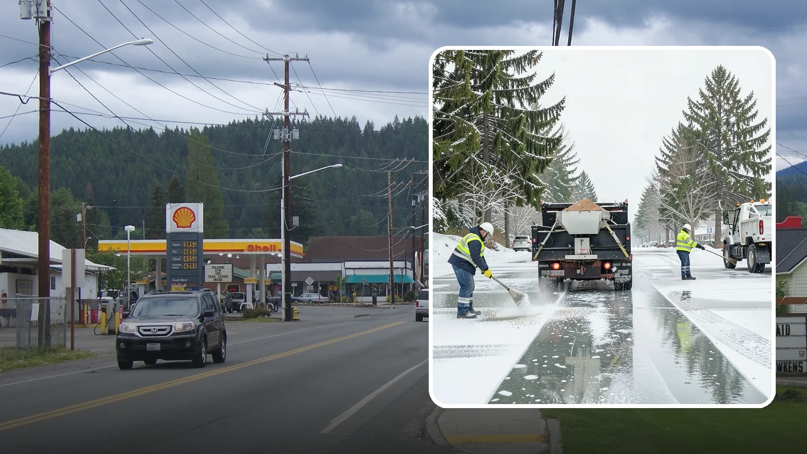 Parking Lot Salting in Granite Falls, Snohomish County, WA - We apply road salt to commercial lots to melt ice and keep pavement clear through typical Western Washington cold.