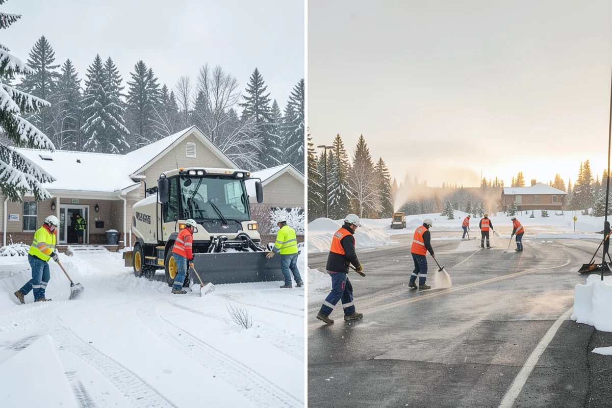 Parking Lot Salting in Granite Falls, Snohomish County, WA - We confirm temperatures fall within salt's effective range