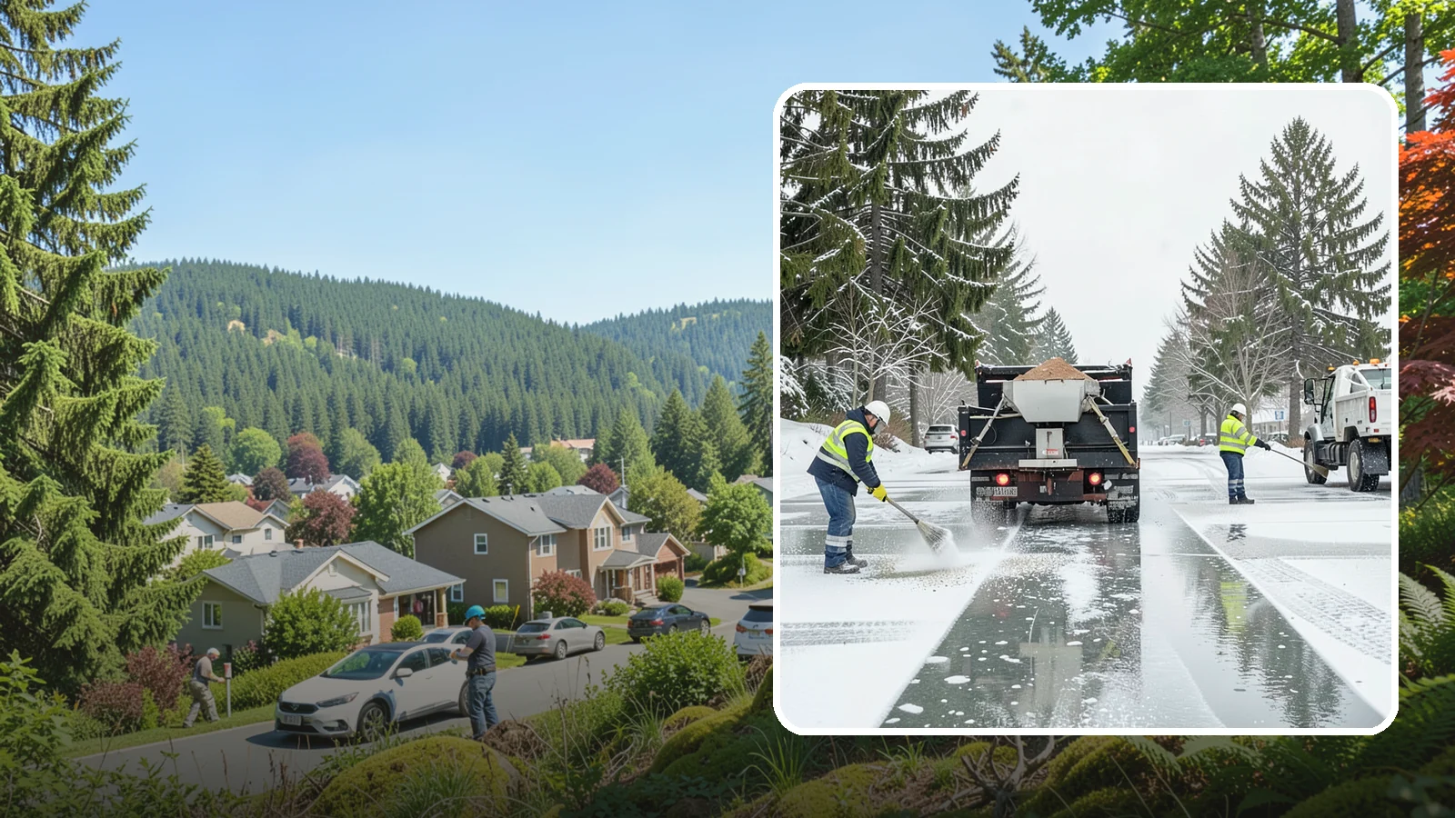 Parking Lot Salting in Index, Snohomish County, WA - We apply road salt to commercial lots to melt ice and keep pavement clear through typical Western Washington cold.