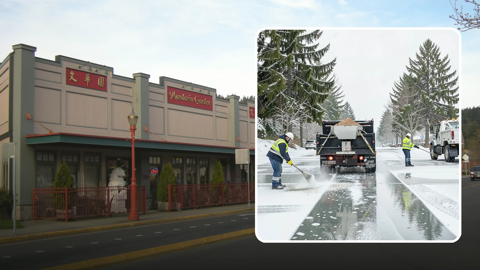 Parking Lot Salting in Issaquah, King County, WA - We apply road salt to commercial lots to melt ice and keep pavement clear through typical Western Washington cold.
