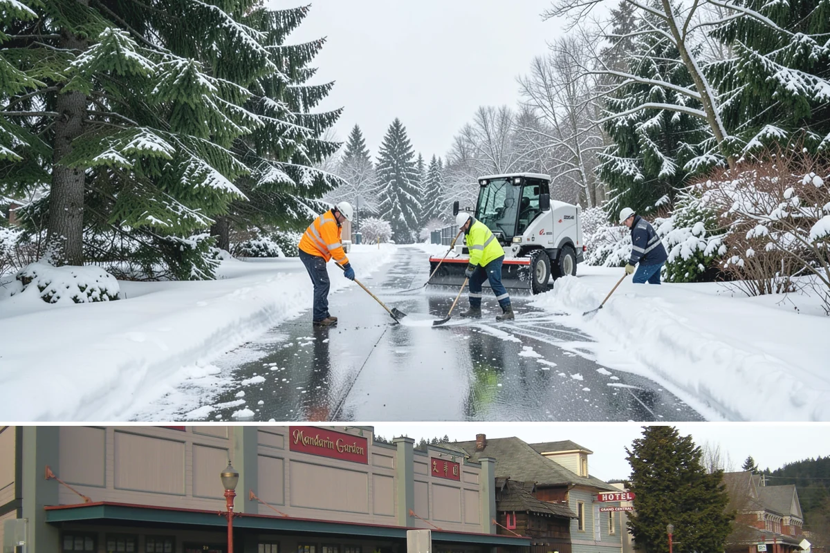 Parking Lot Salting in Issaquah, King County, WA - Salting runs strongest through the mid-winter freeze window of December to February.