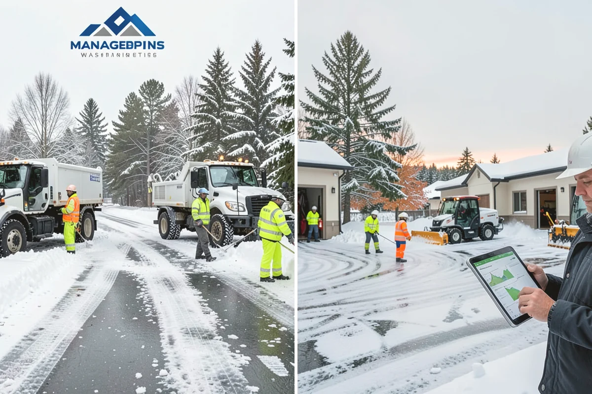 Parking Lot Salting in La Conner, Skagit County, WA - We confirm temperatures fall within salt's effective range