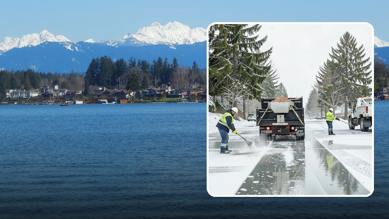 Parking Lot Salting in Lake Stevens, Snohomish County, WA - We apply road salt to commercial lots to melt ice and keep pavement clear through typical Western Washington cold.