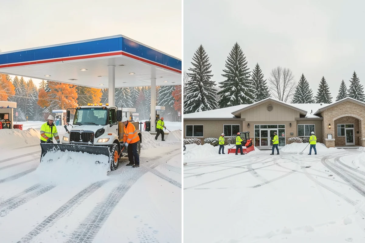 Parking Lot Salting in Langley, Island County, WA - We confirm temperatures fall within salt's effective range