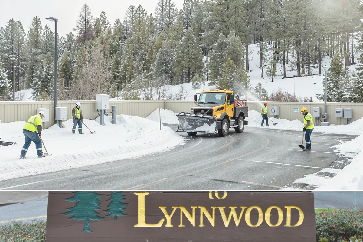 Parking Lot Salting in Lynnwood, Snohomish County, WA - Salting runs strongest through the mid-winter freeze window of December to February.
