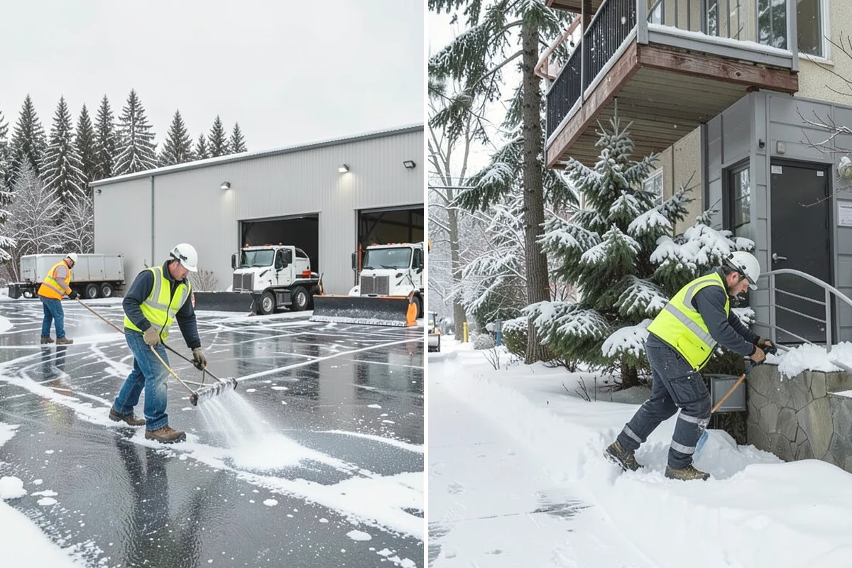Parking Lot Salting in Mill Creek, Snohomish County, WA - We confirm temperatures fall within salt's effective range