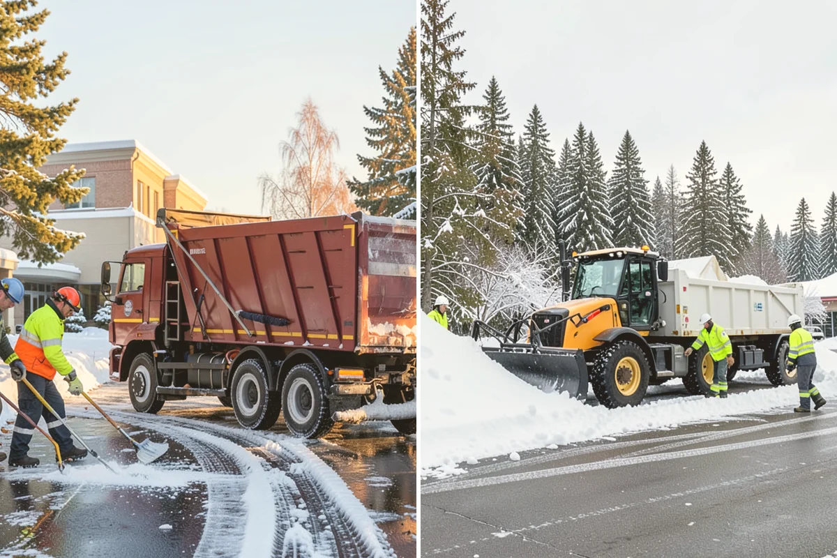 Parking Lot Salting in Mount Vernon, Skagit County, WA - We confirm temperatures fall within salt's effective range
