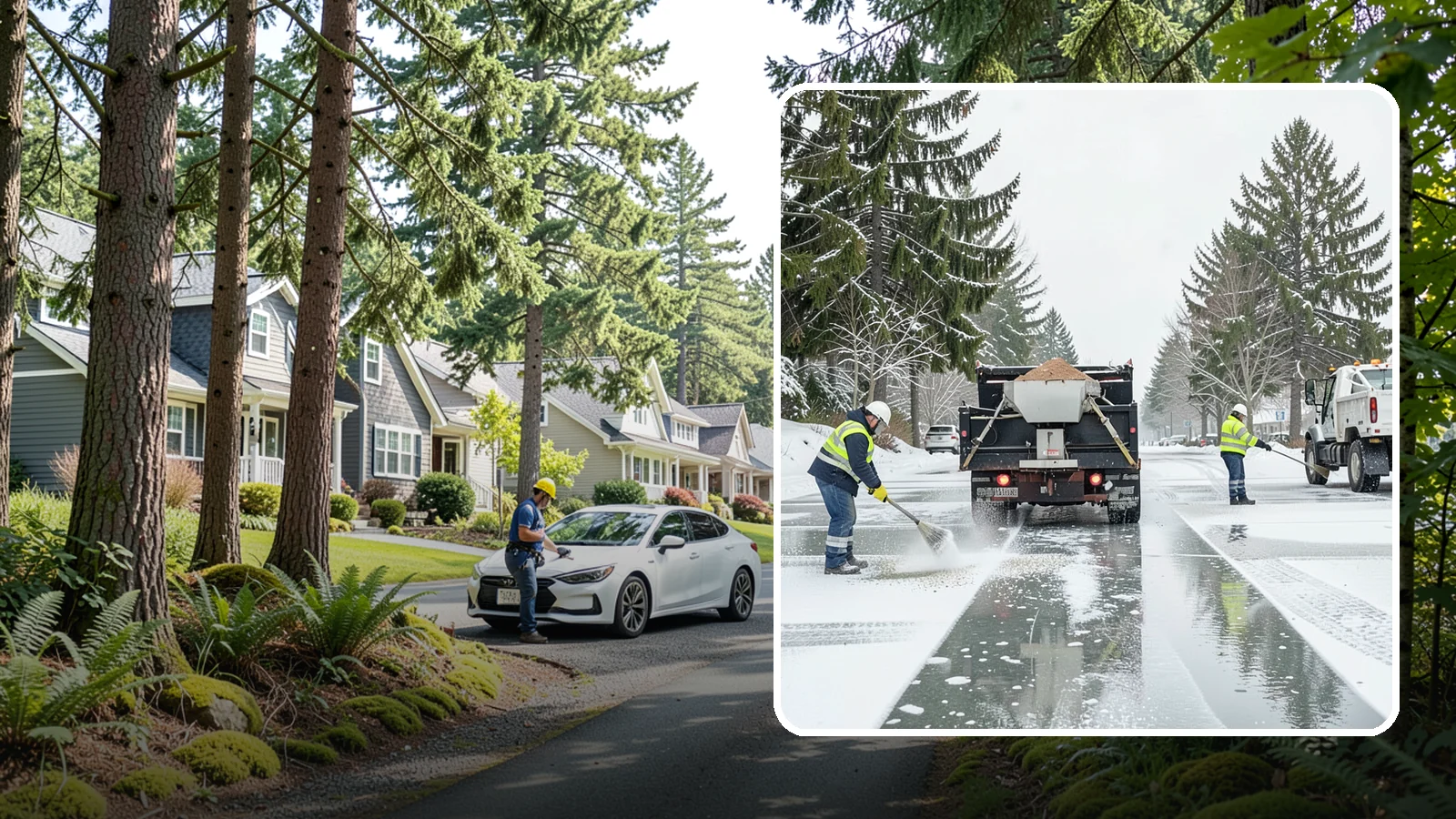 Parking Lot Salting in Normandy Park, King County, WA - We apply road salt to commercial lots to melt ice and keep pavement clear through typical Western Washington cold.