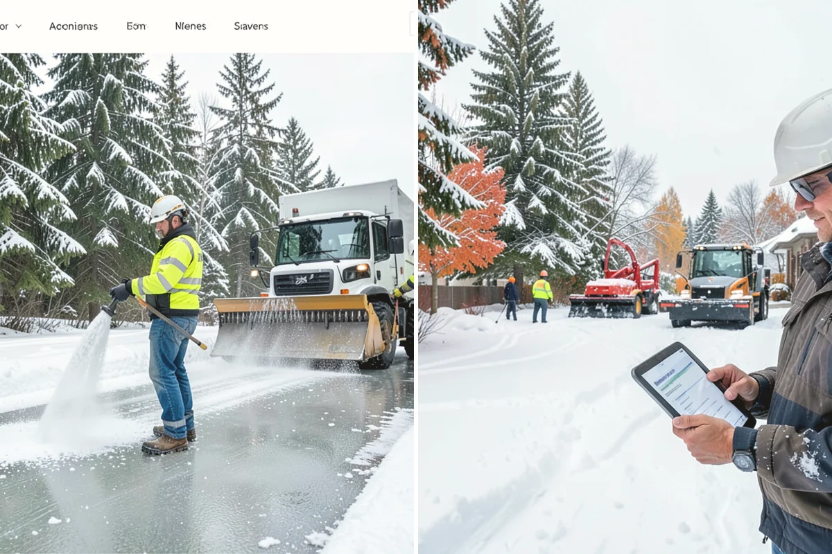 Parking Lot Salting in Oak Harbor, Island County, WA - We confirm temperatures fall within salt's effective range