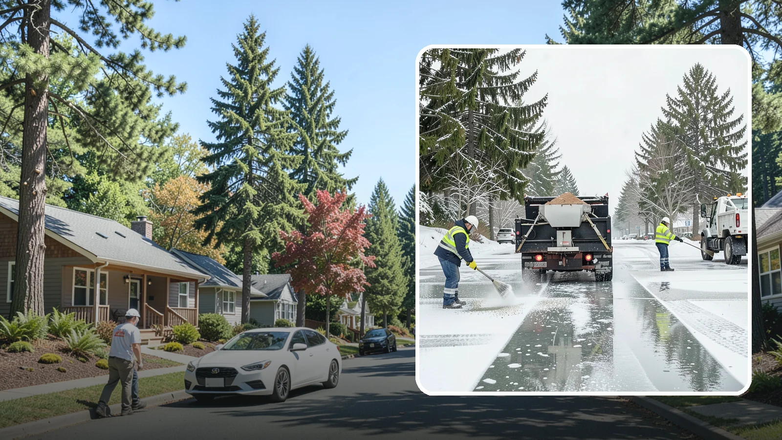 Parking Lot Salting in Orting, Pierce County, WA - We apply road salt to commercial lots to melt ice and keep pavement clear through typical Western Washington cold.