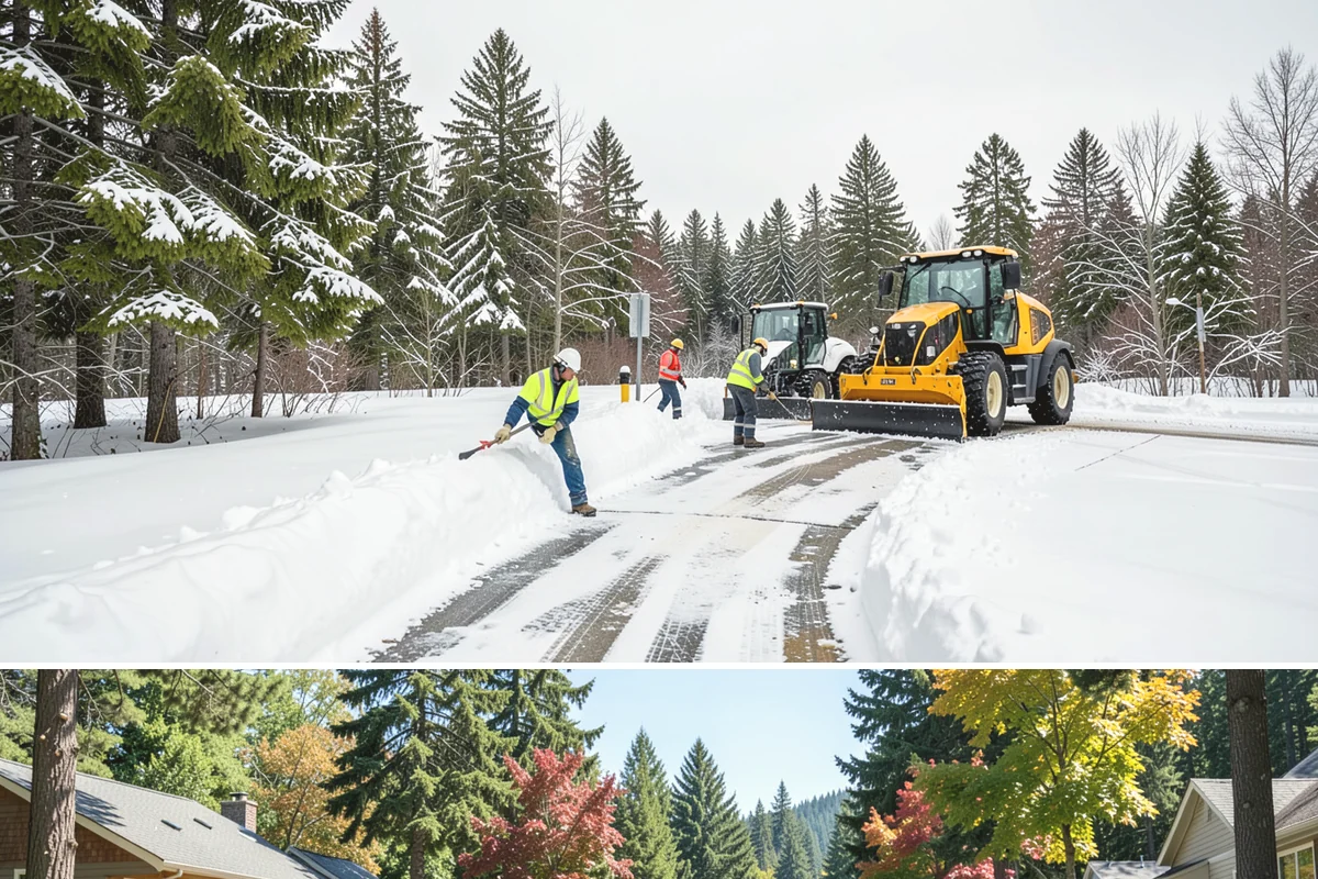 Parking Lot Salting in Orting, Pierce County, WA - Salting runs strongest through the mid-winter freeze window of December to February.