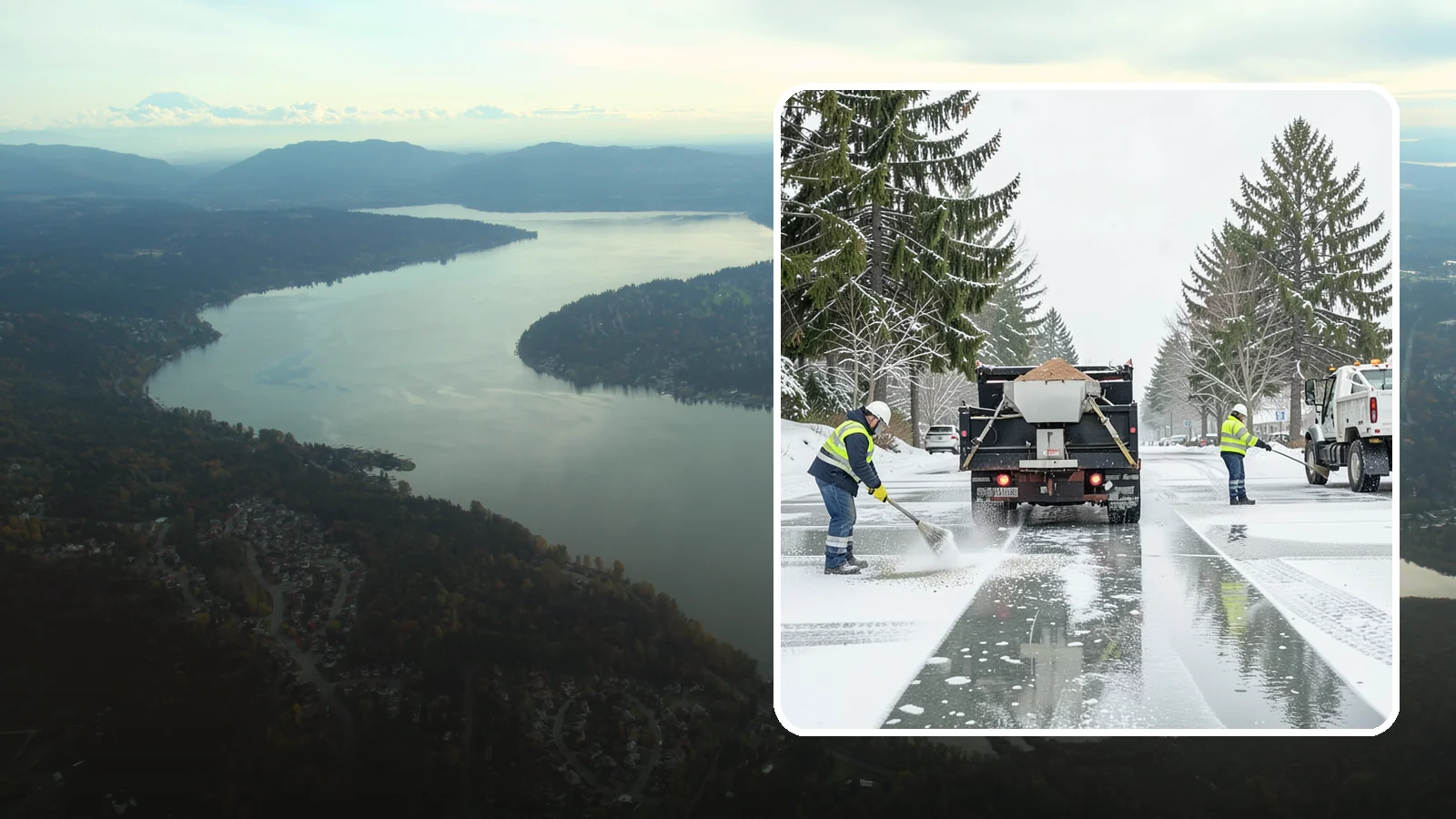 Parking Lot Salting in Sammamish, King County, WA - We apply road salt to commercial lots to melt ice and keep pavement clear through typical Western Washington cold.