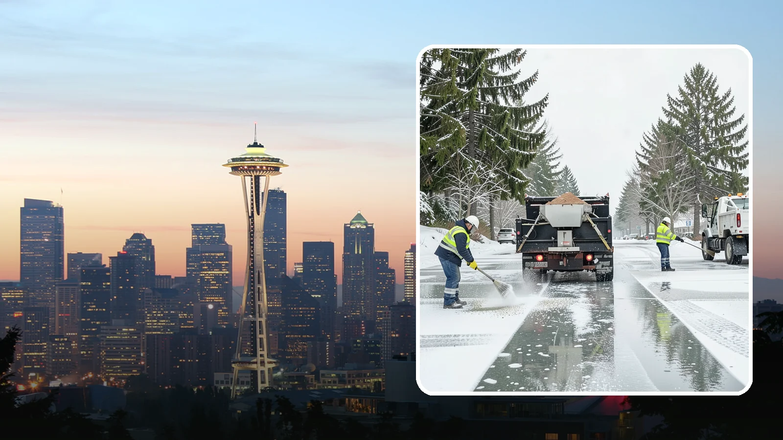 Parking Lot Salting in Seattle, King County, WA - We apply road salt to commercial lots to melt ice and keep pavement clear through typical Western Washington cold.