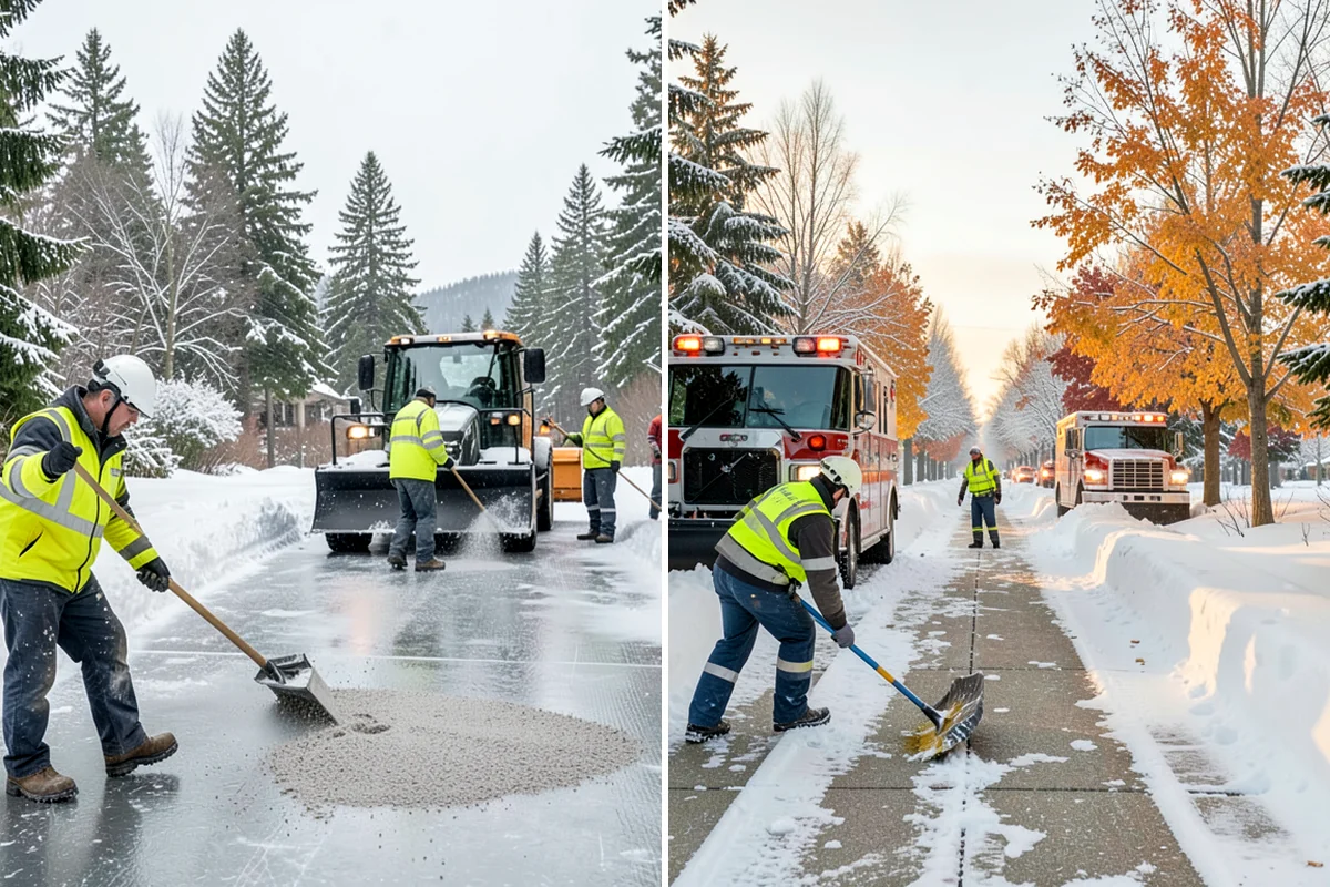 Parking Lot Salting in Seattle, King County, WA - We confirm temperatures fall within salt's effective range