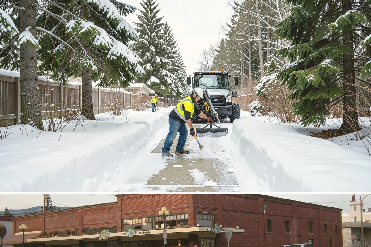 Parking Lot Salting in Sedro-Woolley, Skagit County, WA - Salting runs strongest through the mid-winter freeze window of December to February.