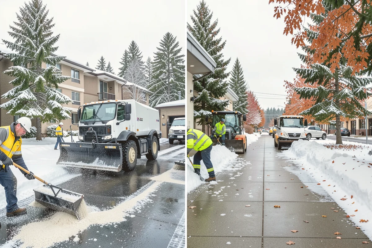 Parking Lot Salting in Snohomish, Snohomish County, WA - We confirm temperatures fall within salt's effective range