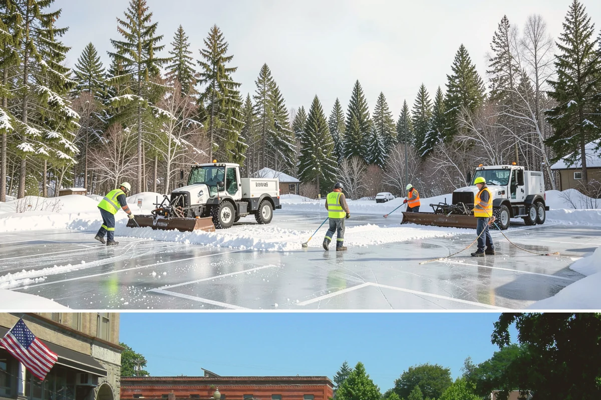 Parking Lot Salting in Snohomish, Snohomish County, WA - Salting runs strongest through the mid-winter freeze window of December to February.