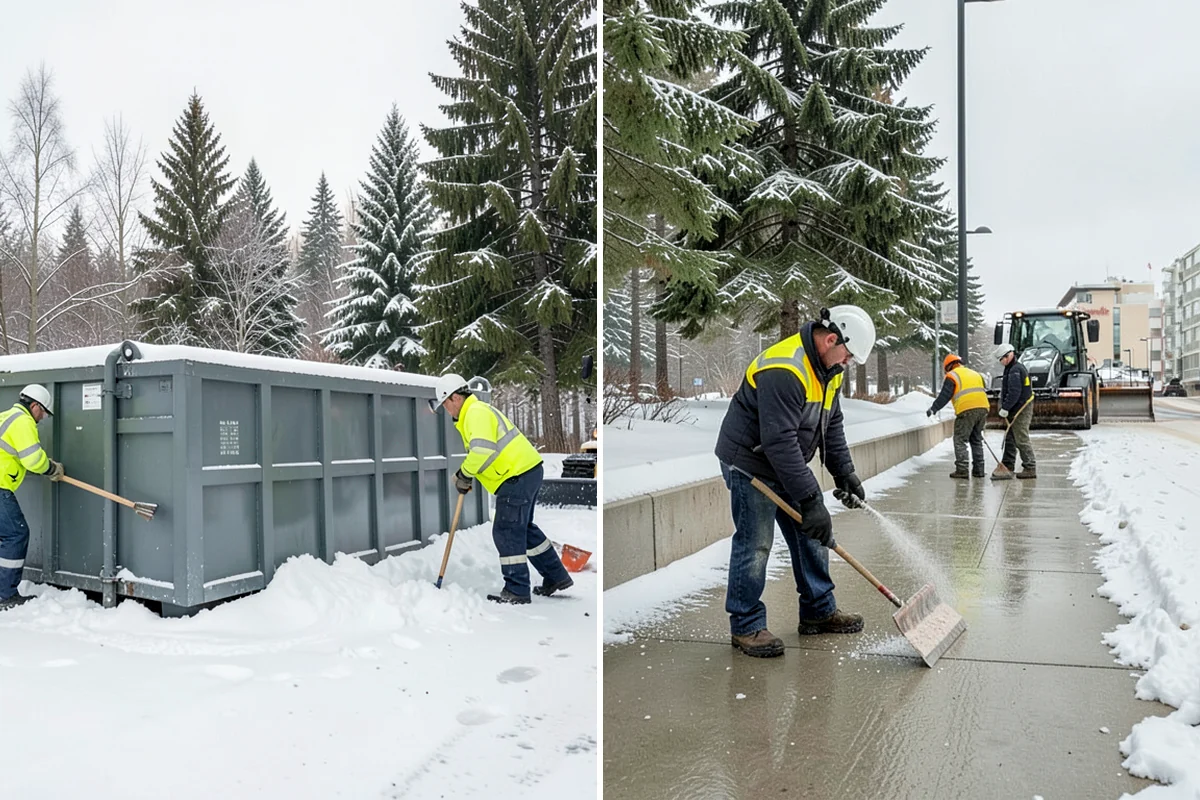 Parking Lot Salting in Snoqualmie, King County, WA - We confirm temperatures fall within salt's effective range