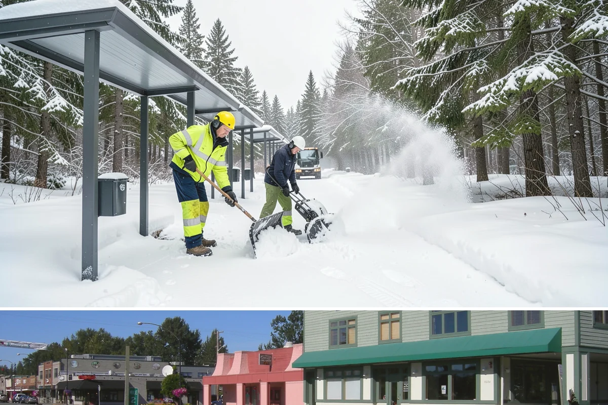 Parking Lot Salting in Snoqualmie, King County, WA - Salting runs strongest through the mid-winter freeze window of December to February.