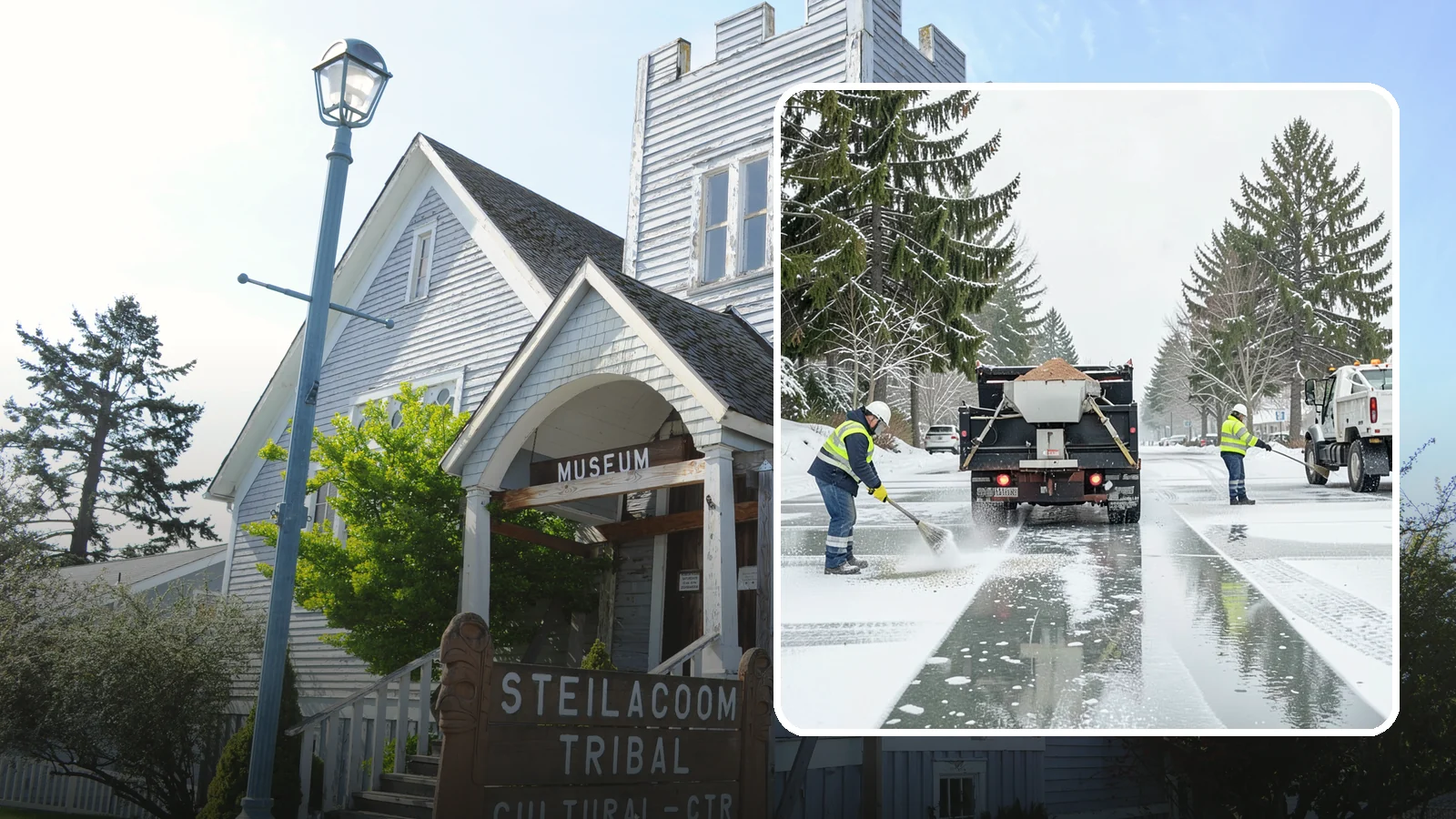 Parking Lot Salting in Steilacoom, Pierce County, WA - We apply road salt to commercial lots to melt ice and keep pavement clear through typical Western Washington cold.