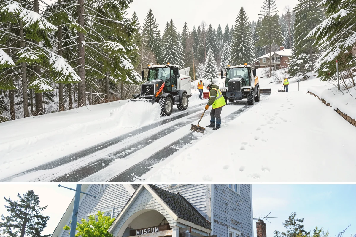 Parking Lot Salting in Steilacoom, Pierce County, WA - Salting runs strongest through the mid-winter freeze window of December to February.