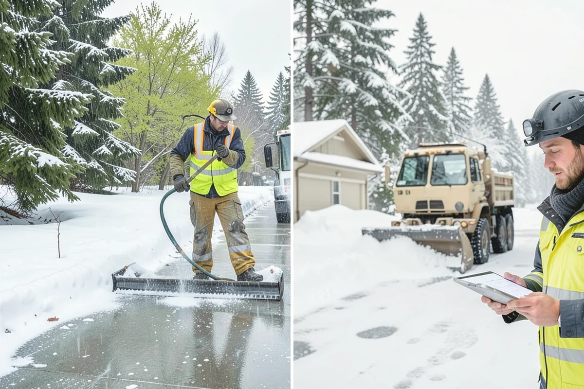 Parking Lot Salting in Tacoma, Pierce County, WA - We confirm temperatures fall within salt's effective range