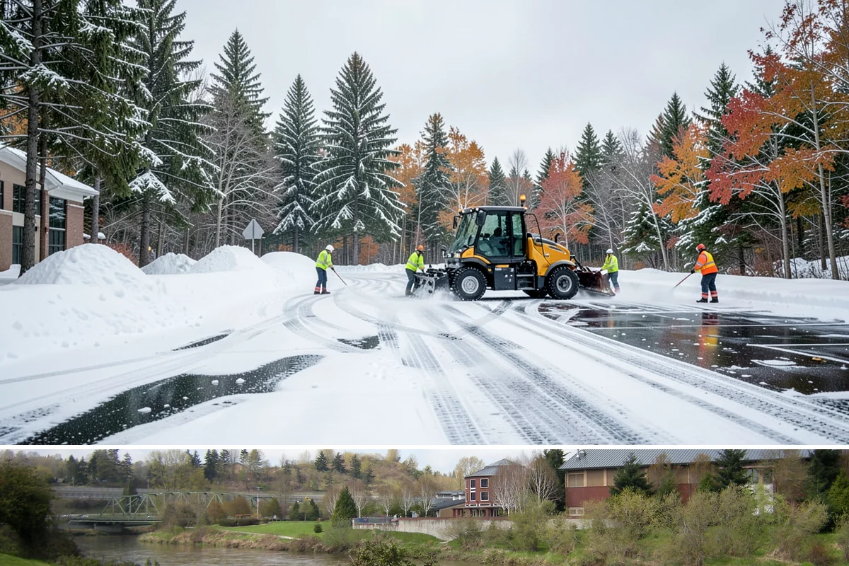 Parking Lot Salting in Tukwila, King County, WA - Salting runs strongest through the mid-winter freeze window of December to February.