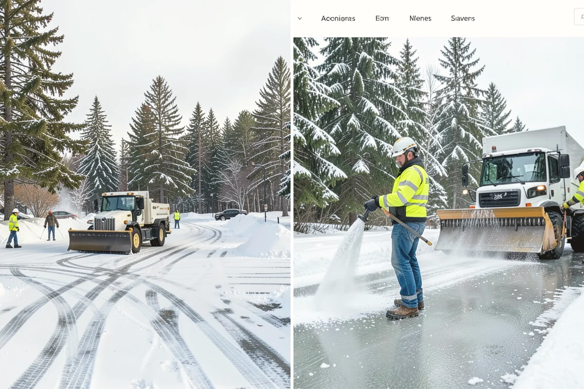 Parking Lot Salting in University Place, Pierce County, WA - We confirm temperatures fall within salt's effective range