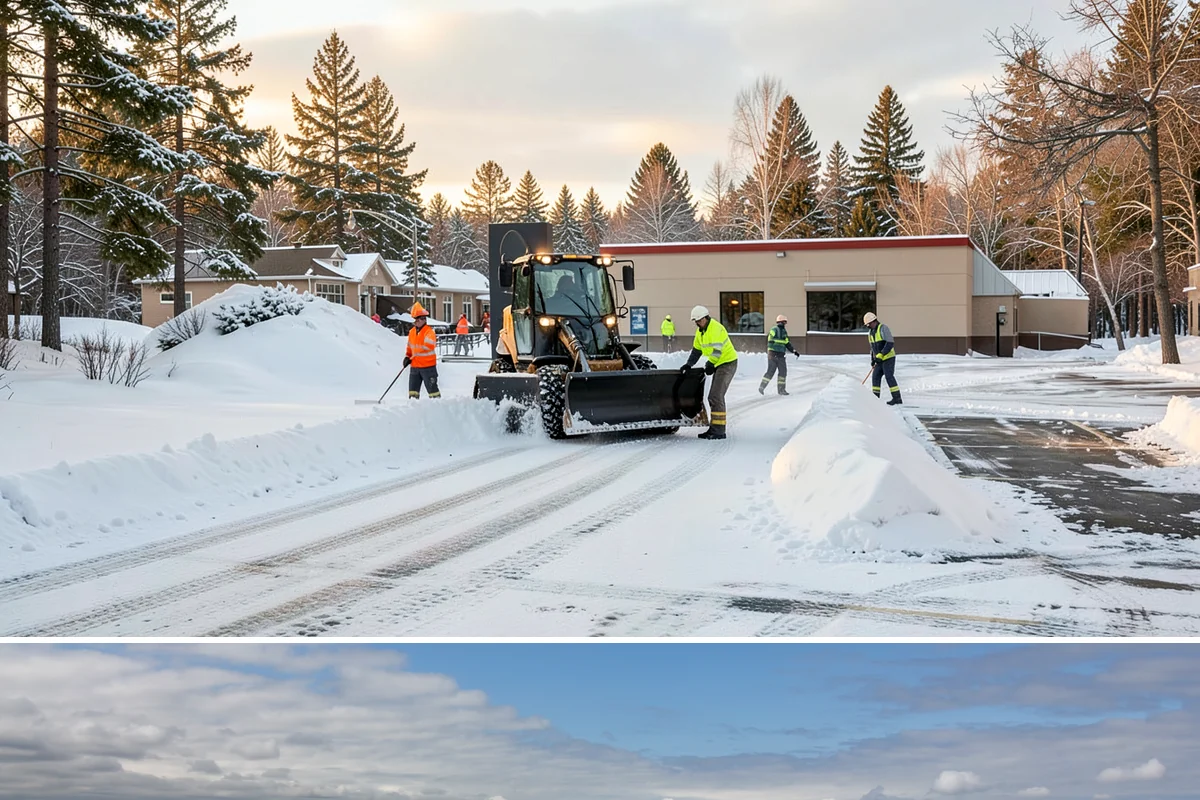 Parking Lot Salting in University Place, Pierce County, WA - Salting runs strongest through the mid-winter freeze window of December to February.