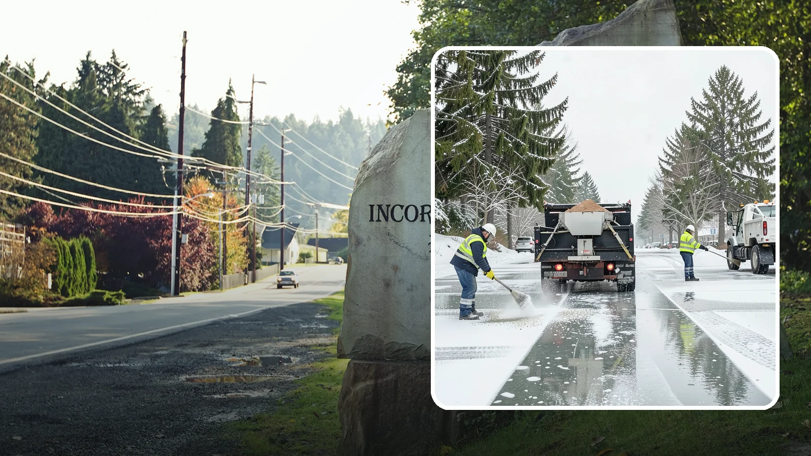 Parking Lot Salting in Wilkeson, Pierce County, WA - We apply road salt to commercial lots to melt ice and keep pavement clear through typical Western Washington cold.