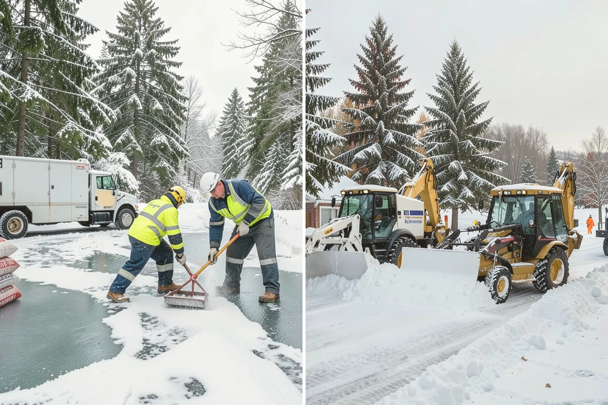 Parking Lot Sanding in Algona, King County, WA - We check pavement temperatures against deicer thresholds