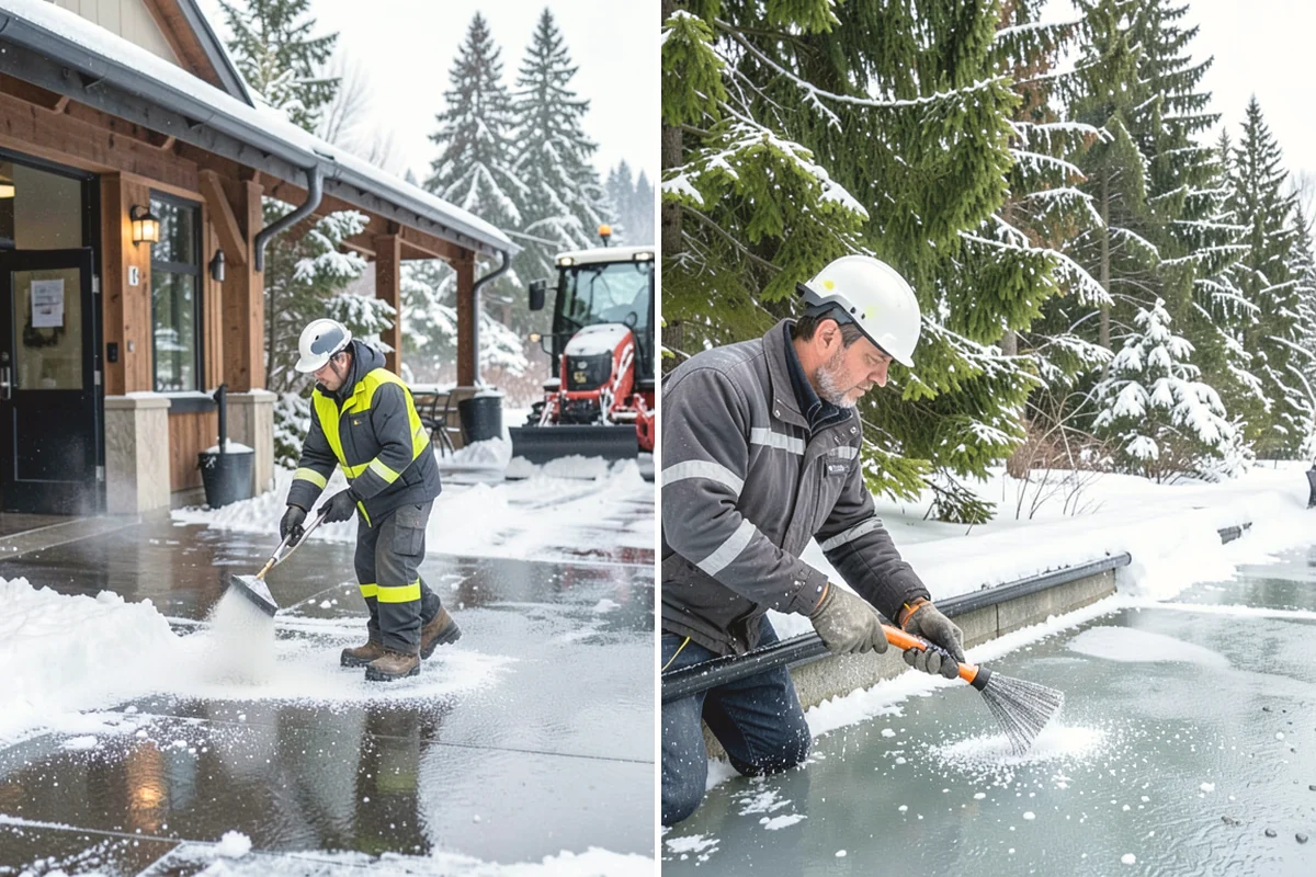 Parking Lot Sanding in Anacortes, Skagit County, WA - We check pavement temperatures against deicer thresholds