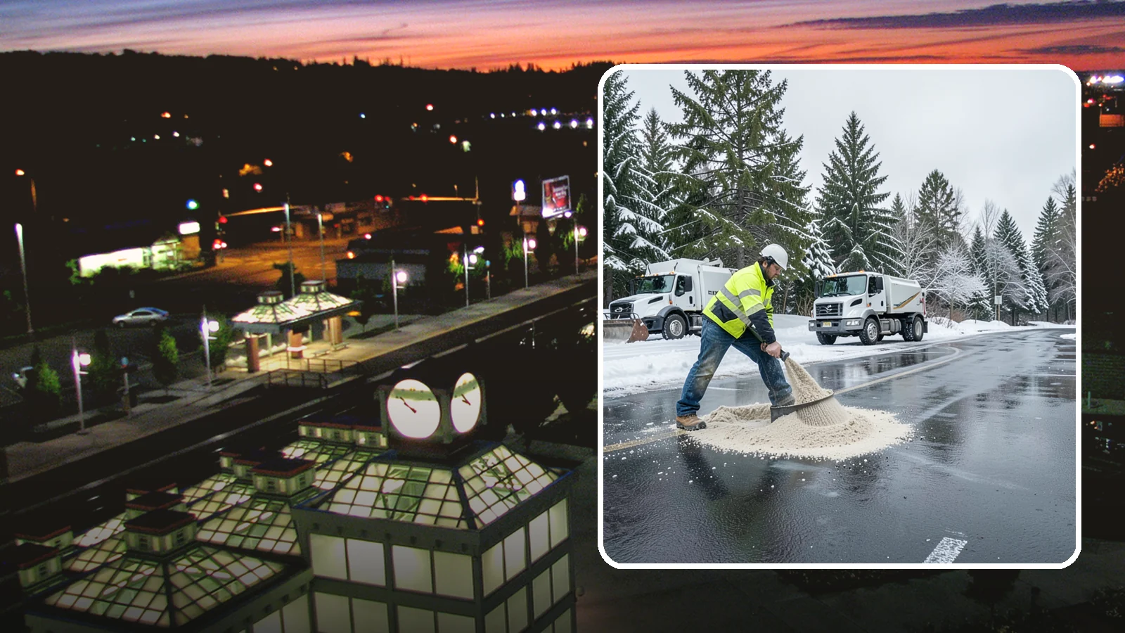 Parking Lot Sanding in Auburn, King County, WA - When temperatures fall too low for salt to work, we spread sand to restore traction across your lot.
