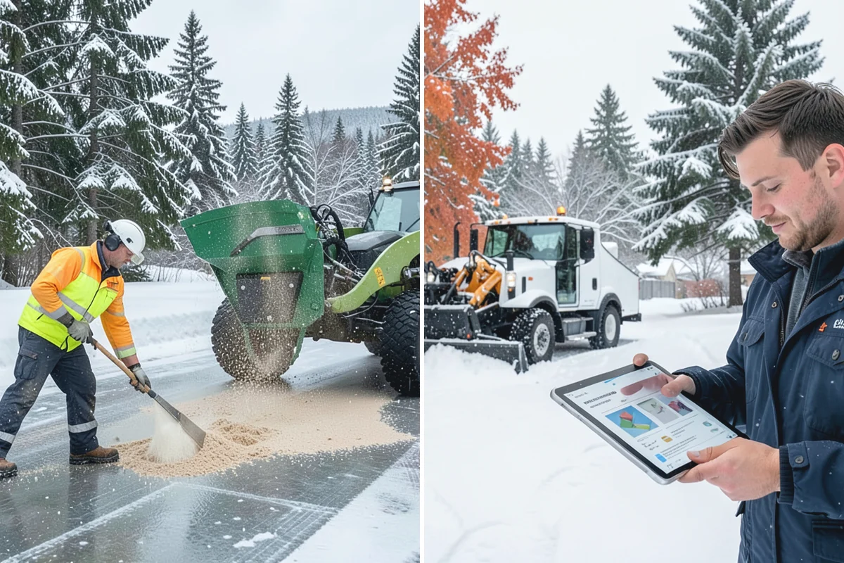 Parking Lot Sanding in Auburn, King County, WA - We check pavement temperatures against deicer thresholds