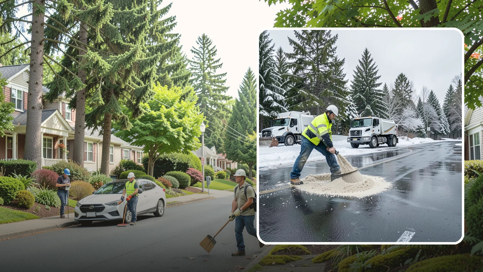 Parking Lot Sanding in Beaux Arts Village, King County, WA - When temperatures fall too low for salt to work, we spread sand to restore traction across your lot.