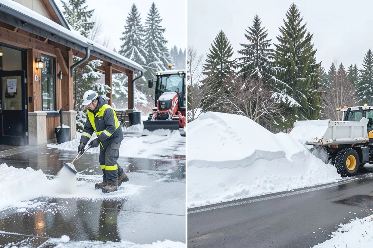 Parking Lot Sanding in Beaux Arts Village, King County, WA - We check pavement temperatures against deicer thresholds